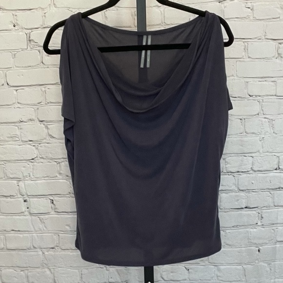 Anthropologie Drape Neck Blouse Dark Purple - Picture 1 of 4